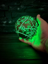 Treasure Planet Map, Glowing Captain Flint Orb, Rechargeable LED Sphere