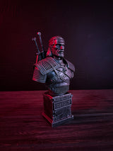 The Witcher 3 | Geralt of Rivia Bust | 3D Printed Witcher Statue | The Witcher 3 Fan Art Collectible | Dark Fantasy Resin Figure