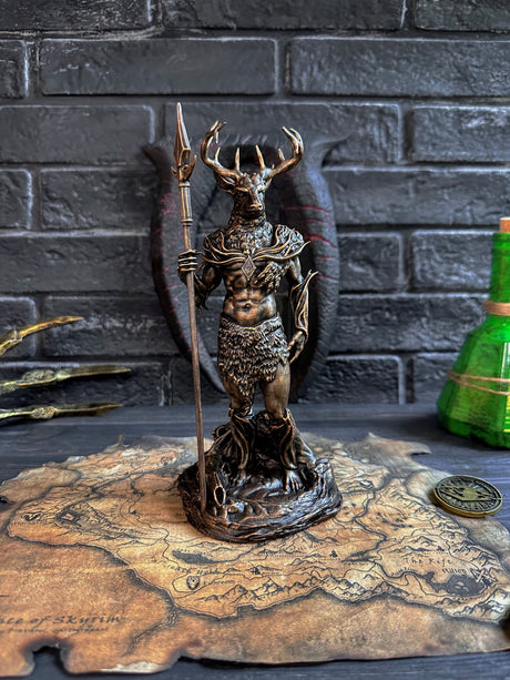 Skyrim Hircine Statue, The Elder scrolls Figurine, Daedric Prince Sculpture
