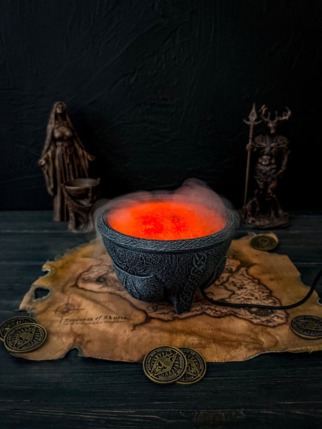 Fire Salts Humidifier, Aroma Diffuser, Glowing Oil Diffuser, Night Light Skyrim Inspired, The Elder Scrolls Alchemy, Twinkling Effect Lights