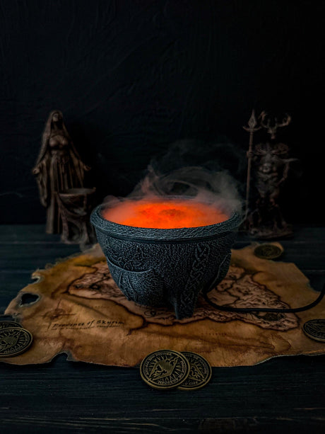 Fire Salts Humidifier, Aroma Diffuser, Glowing Oil Diffuser, Night Light Skyrim Inspired, The Elder Scrolls Alchemy, Twinkling Effect Lights