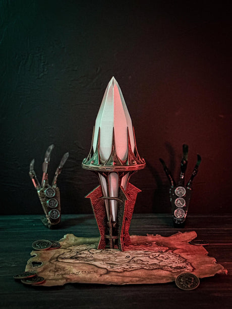 Varla Stone with a Stand, Skyrim Inspired, Glowing Artefact, The Elder Scrolls Nightlight
