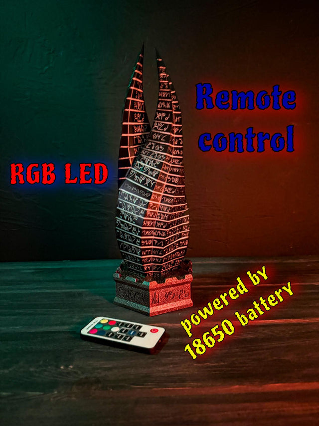 Dead Space Marker, RGB LED, Glowing Obelisk, Replica, Dead Space Inspired, Table Lamp, Home and Office Decor