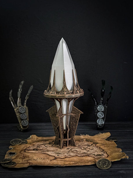 Varla Stone with a Stand, Skyrim Inspired, Glowing Artefact, The Elder Scrolls Nightlight