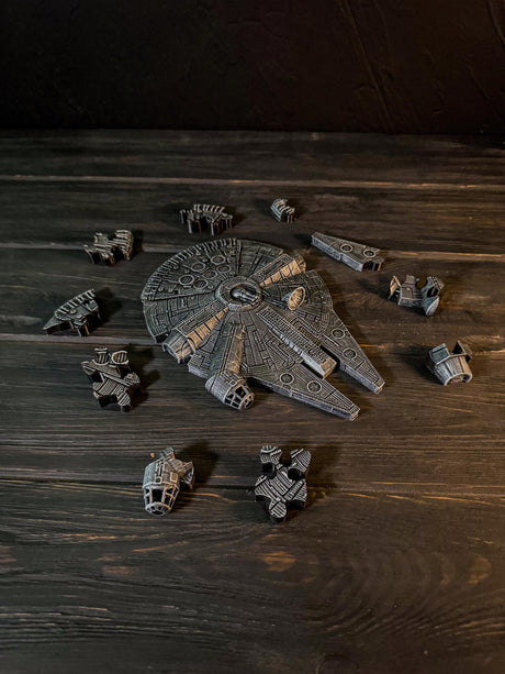 Millennium Falcon Puzzle, Handmade 3D Printed Decor, Gift for Sci-Fi Fans