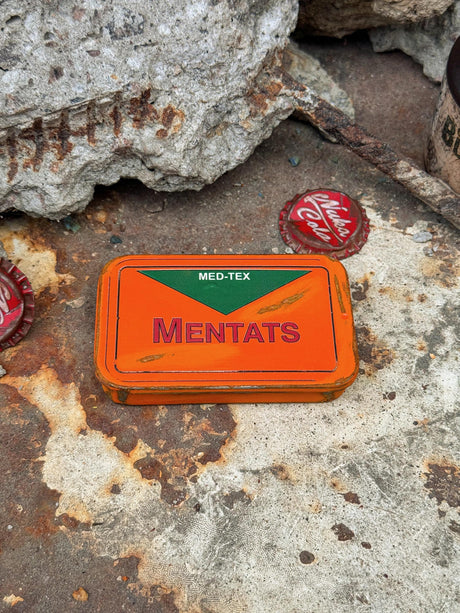 Fallout Rusted Mentats Pillbox, Metal Boxes and Pills, Grape Mentats, Berry Mentats, Orange Mentats, Decor and Cosplay