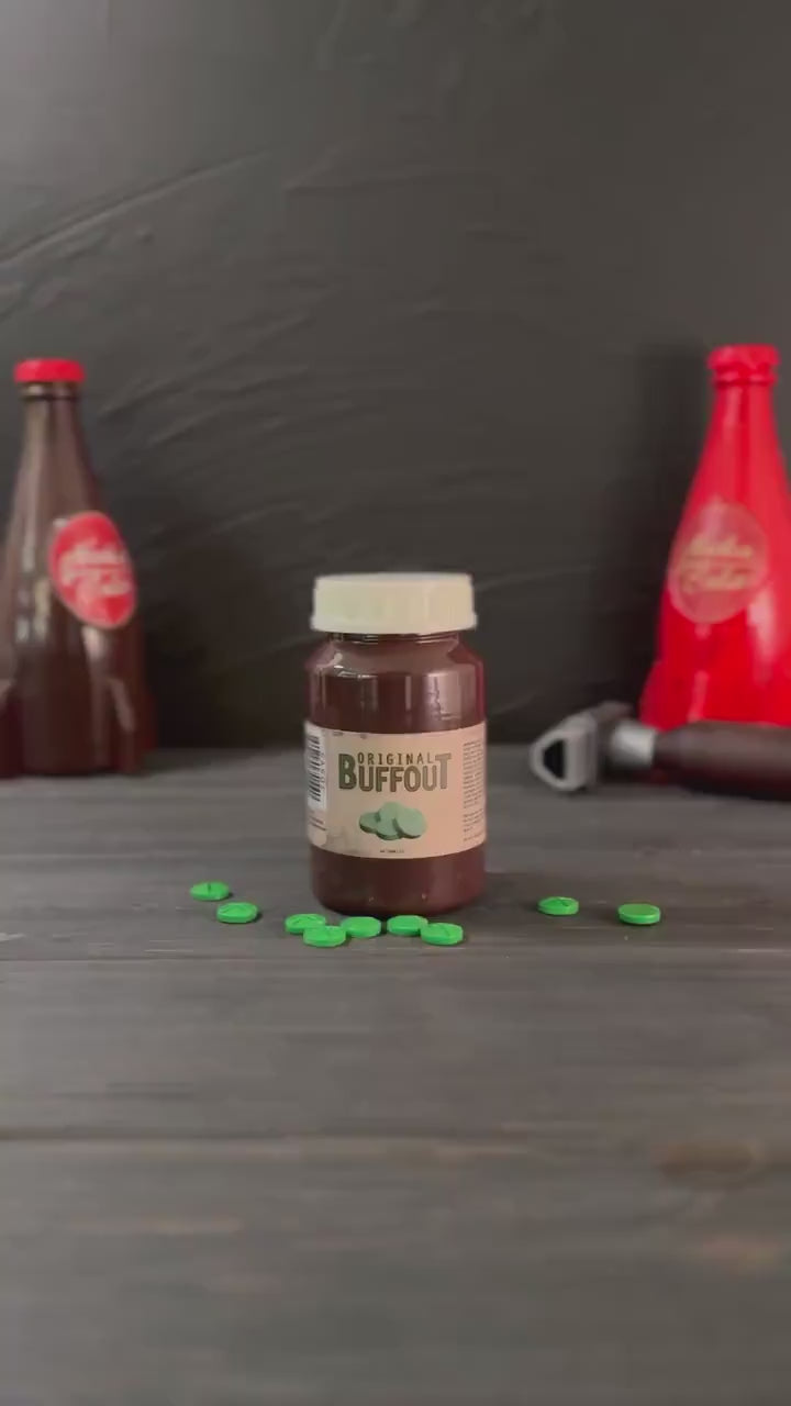 Buffout Bottle and Pills, Fallout 3, Fallout New Vegas Steroid, Artifact Fallout Inspired, Buffout Replica