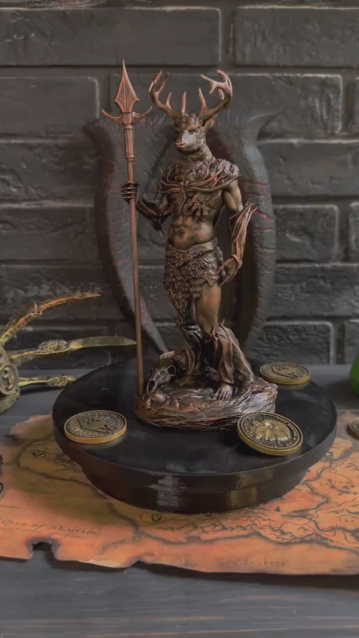 Skyrim Hircine Statue, The Elder scrolls Figurine, Daedric Prince Sculpture