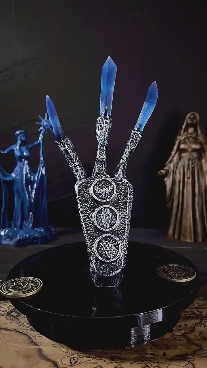 Sapphire Dragon Claw, Skyrim The Elder Scrolls V Artifact, Decor and Cosplay
