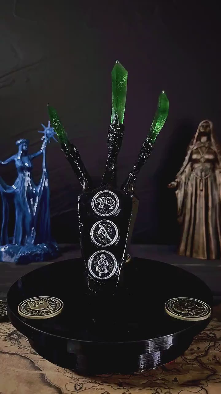 Emerald Dragon Claw, Correct Combanation, Skyrim Artifact, The Elder Scrolls V Decor, Cosplay, Gift for Fans