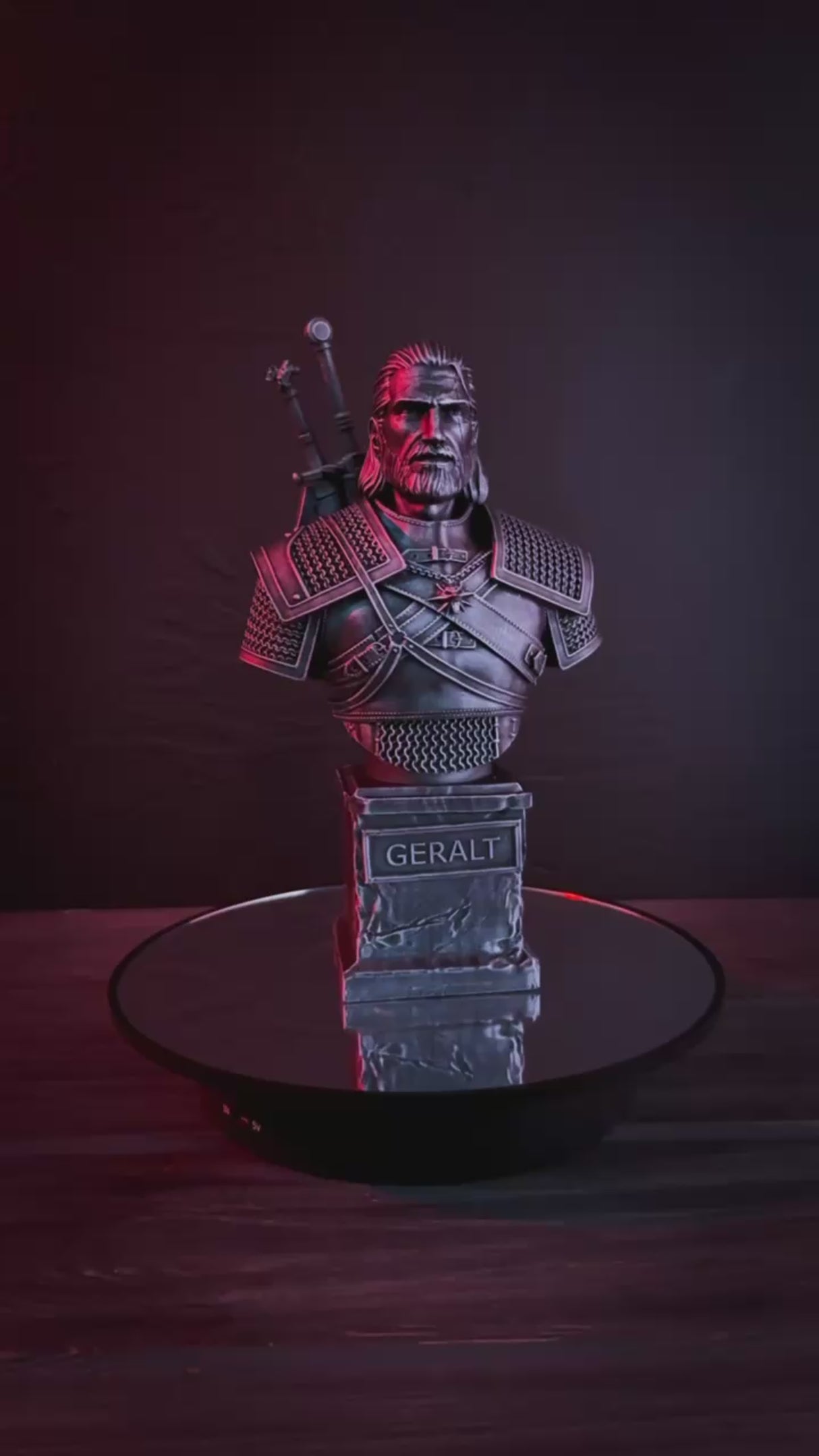 The Witcher 3 | Geralt of Rivia Bust | 3D Printed Witcher Statue | The Witcher 3 Fan Art Collectible | Dark Fantasy Resin Figure